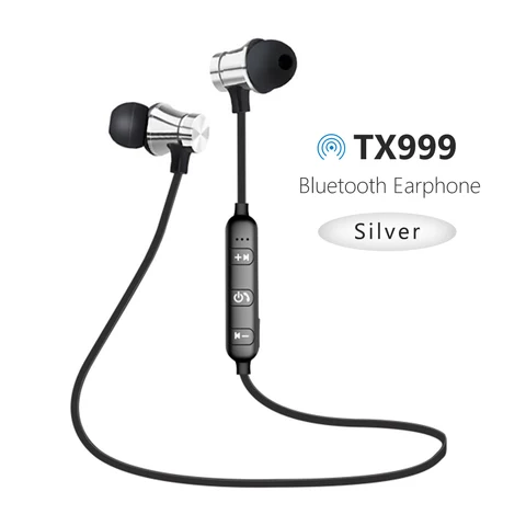 Headphones Neckband Wireless Bluetooth-compatible Earphones Stereo Sports Magnetic Headphones With Mic