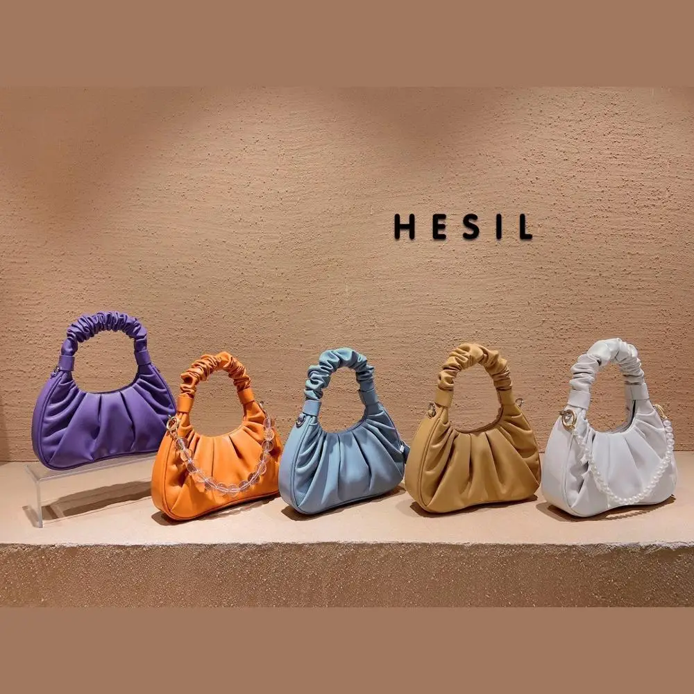 Новая высококачественная кожаная модная сумка в форме облака универсальная на