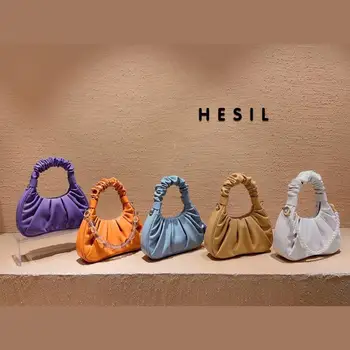 

New high quality leather fashion cloud bag law stick versatile Fashion Handbag Shoulder Bag armpit bag women's bag