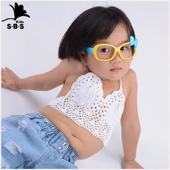 

Children's Bikini Beach Swimwear Hand-woven Cotton Multicolor Tops Children's Sexy Backless Hollow Beach Swimsuit