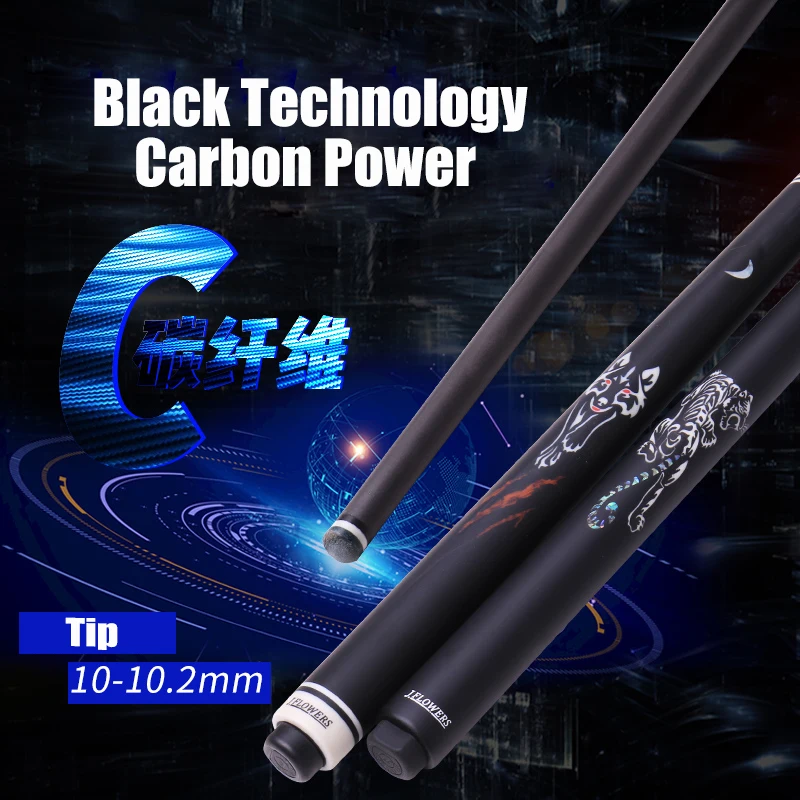 

New Arrival JSK-103/104F Black Technology Snooker Cue Professional Carbon Fiber tecnologia Billar Snooker Stick with Extension
