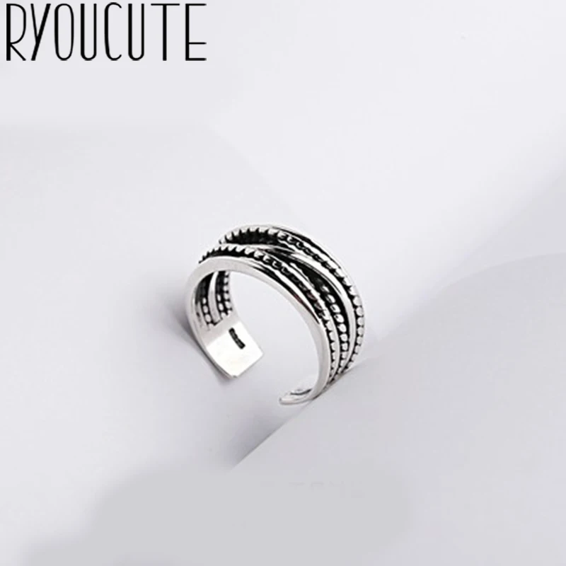 Bijoux Мода 925 стерлингового серебра круглые кольца для женщин мужчин большой открытый палец кольца, свадебные украшения вечерние подарки
