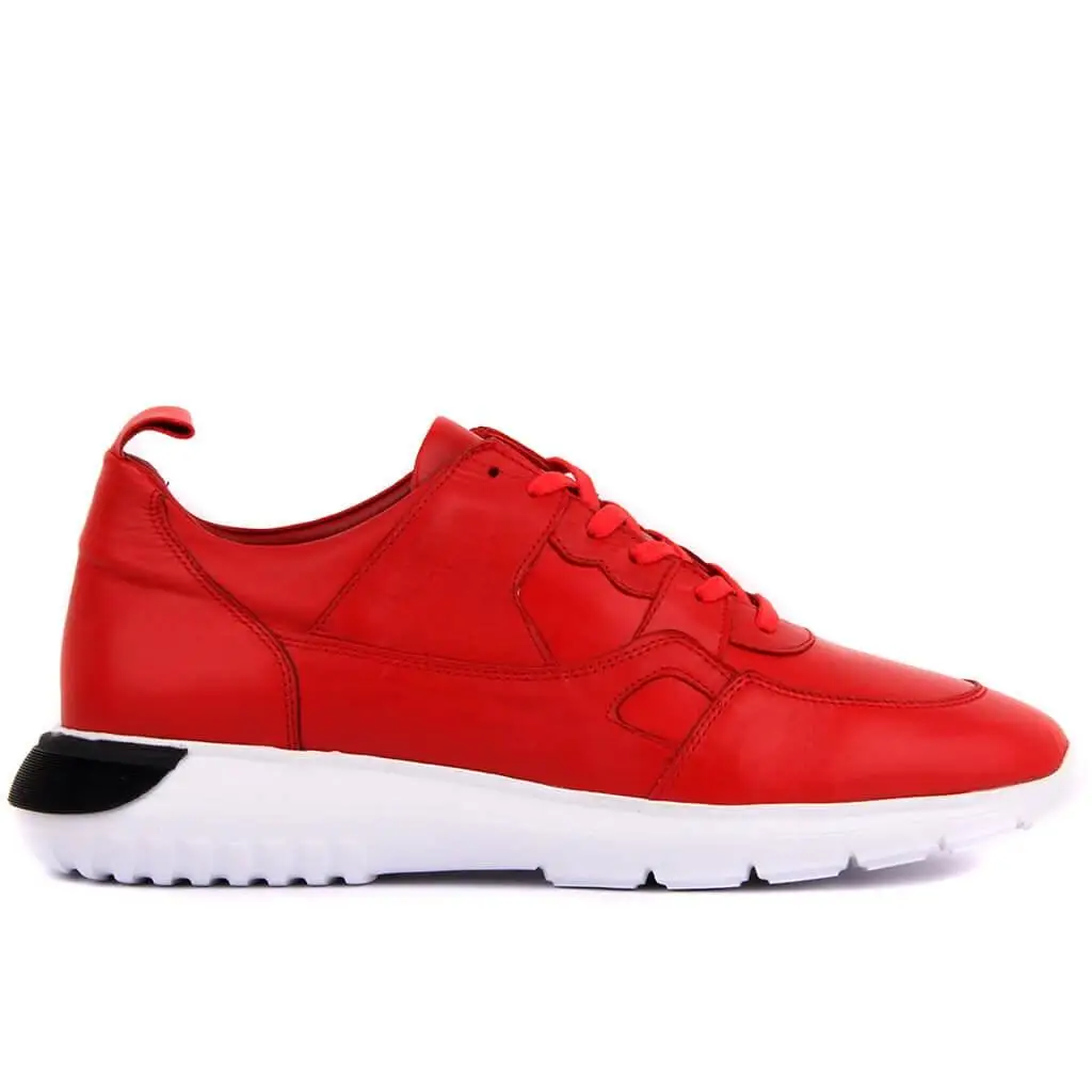 

Sail Lakers-Red Leather Men Sneaker