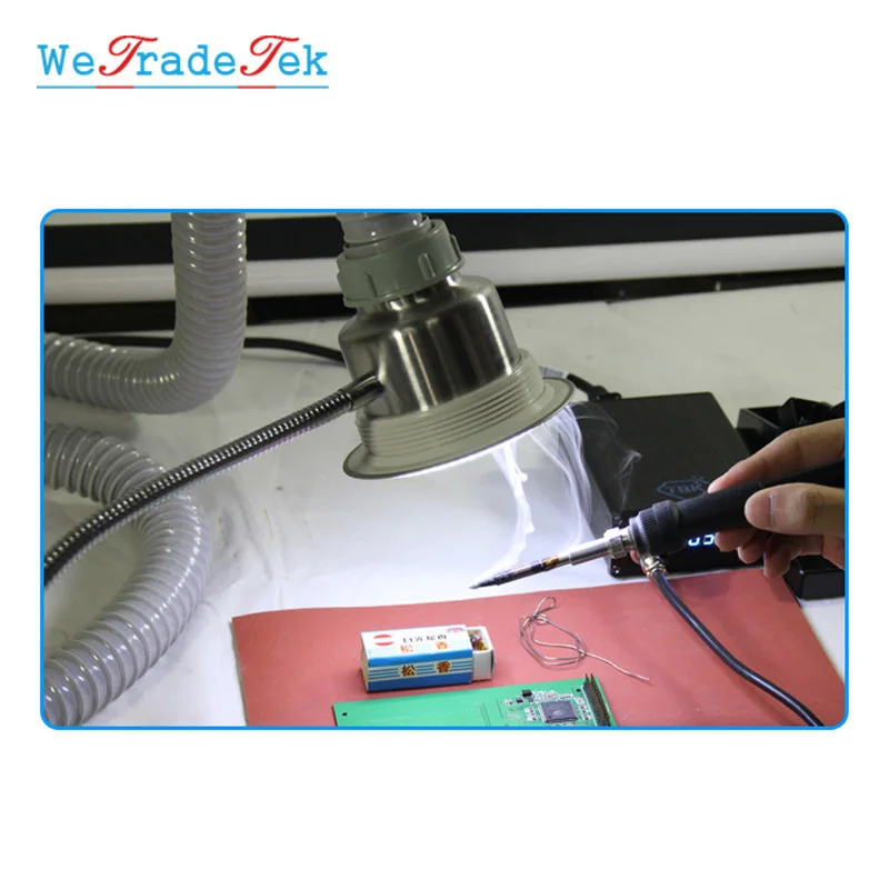 TBK Регулируемый поглотитель припоя светодиодный свет ESD вытяжка для ...