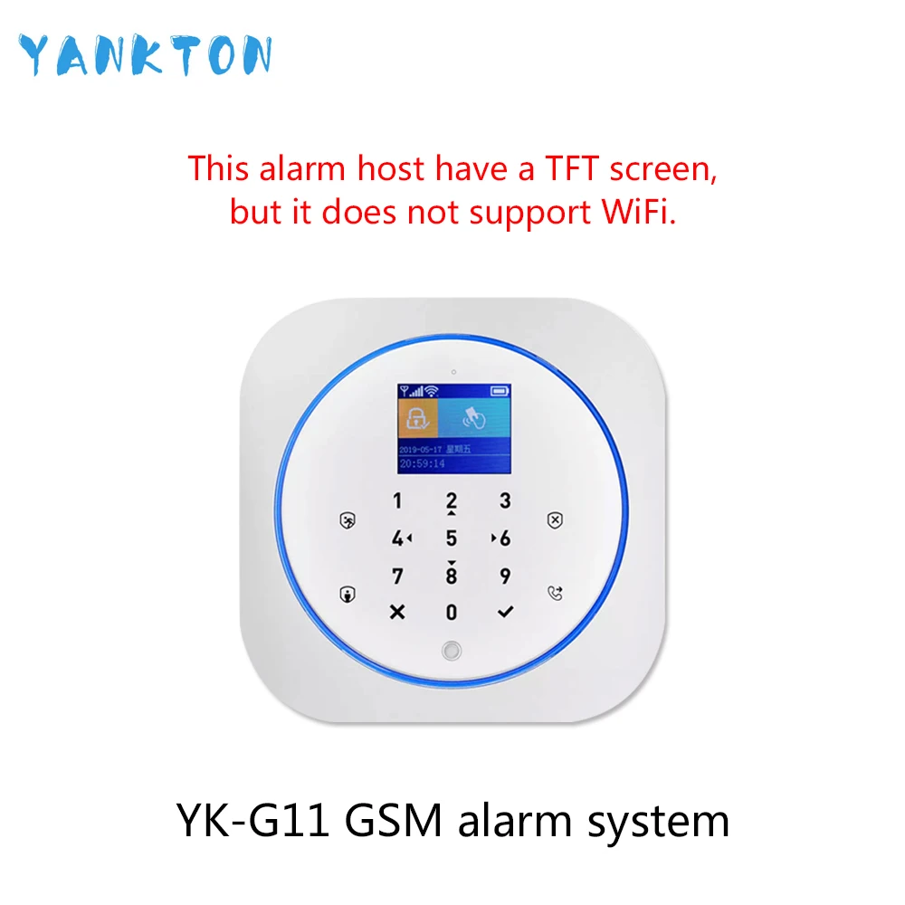 Tuya 433 МГц GSM WiFi беспроводная домашняя охранная и охранная сигнализация с датчиком движения PIR/датчик двери/Сирена комплект сигнализации - Цвет: YK-016-G11-White