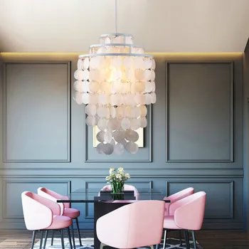 

Modern Seashell Pendant Lamp Nordic Lustres Pendant Lights for Living Room Bedroom Kitchen Hanging Lamp Home Deco Light Fixture