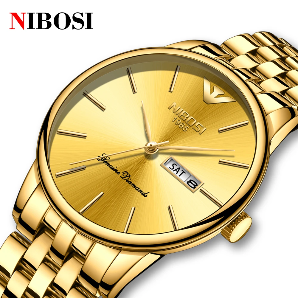 NIBOSI Quartz Clock Sports Men Watch Top Brand Luxury Famous Dress Fashion Watch Male Unisex Ultra Thin Wrist watch Para Hombre