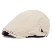 Men Hats Outdoor Caps Solid Soft Adjustable Breathable Flat Fashion Free Size Autumn Winter British Style