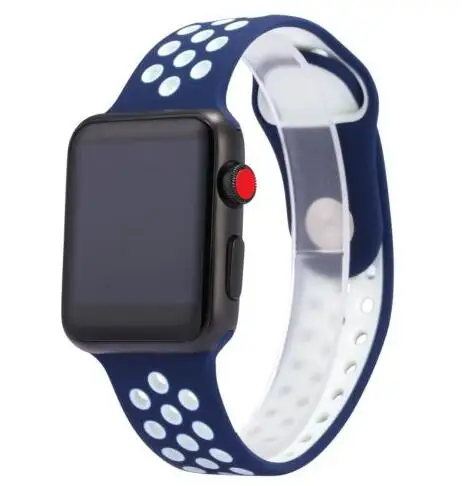 Трекер сердечного ритма 42 мм Bluetooth Смарт часы серии 4 Смарт-часы чехол для Apple iOS iPhone Xiaomi Android смартфон - Цвет: blue