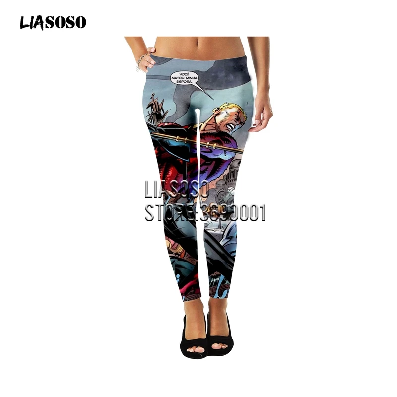 LIASOSO, Супергерой, Бэтмен, флэш, Супермен, Джокер, 3D принт, для девочек, женские леггинсы, готические леггинсы для тренировок, штаны до щиколотки, T73 - Цвет: 2