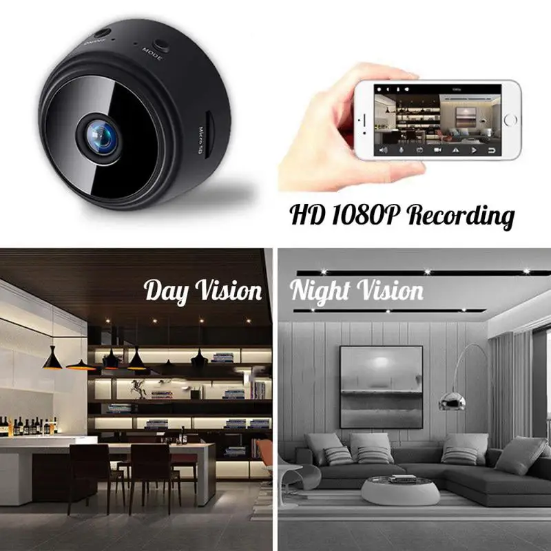 Wifi Mini Camera Home Security P2P Camera WiFi, Night Vision Wireless Surveillance Camera, Remote Phone App Camera