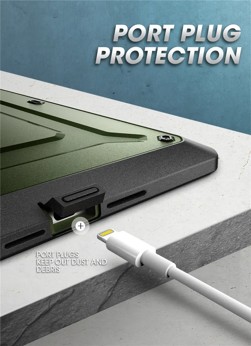 corpo inteiro com protetor de tela embutido e kickstand