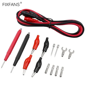 

16 in 1 Test Lead Kit Replaceable Test Cord Wire Probe for Digital Multimeter Feeler Crocodile Alligator Clip Test Pins Needles
