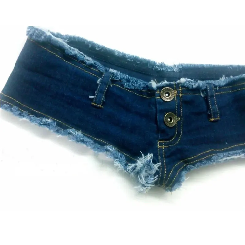 Sexy Low Waist Sexy Jeans Shorts Micro Mini Shorts Crotch Thong Detail Jeans Super Sexy Tight Temptation Erotic Clubwear 3