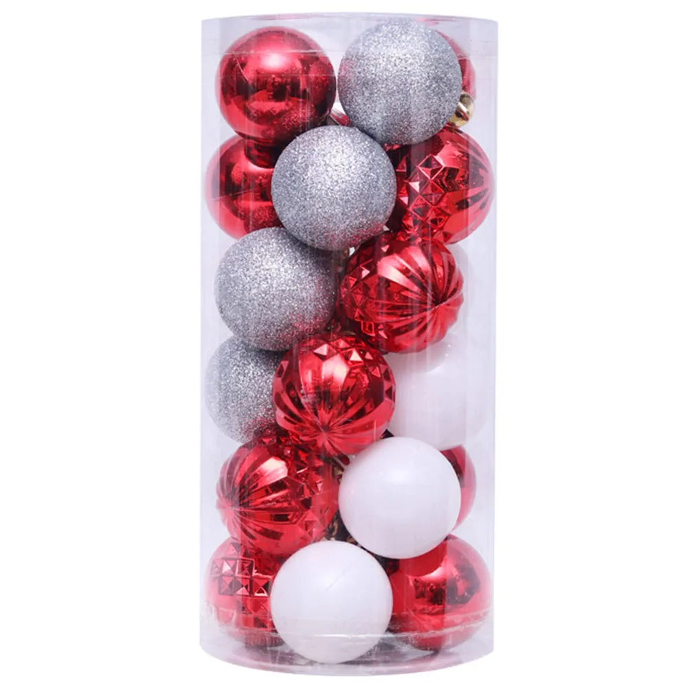 24pcs 4cm Рождественская елка Декор шар-безделушка рождественские вечерние Висячие шар, украшение, Декор рождественские украшения для дома подарок Natale Декор - Цвет: 24pcs 4cm