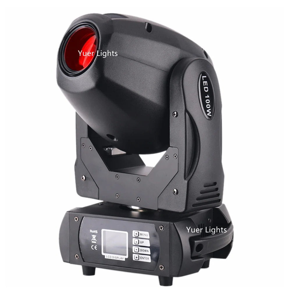 4Pcs Lights + 1Pc Flight Case LED 100W Spot Zoom Light DMX512 Moving Head Gobo Light DJ /Bar /Party /Show /Stage Light Disco KTV