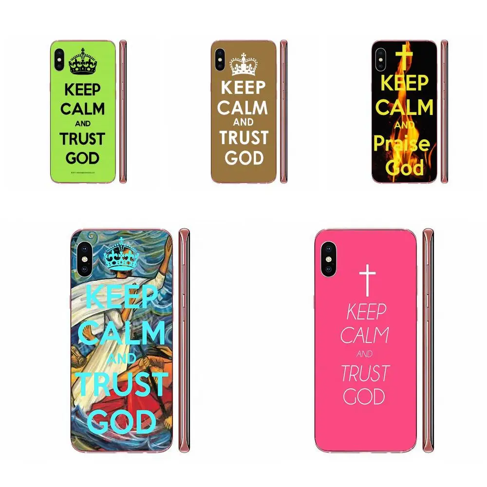 Новое поступление постер из ТПУ Keep Calm And Trust God для Huawei Mate 9 10 20 P P8 P9 P10 P20 P30 P40 Lite Pro Smart