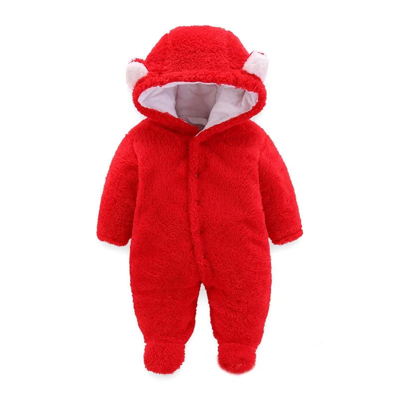 Bear Leader/Детские комбинезоны; Новинка; брендовый комбинезон для малышей с милым рисунком; Одежда для новорожденных; теплый зимний комбинезон; детская одежда унисекс; верхняя одежда - Color: AX1318 Red