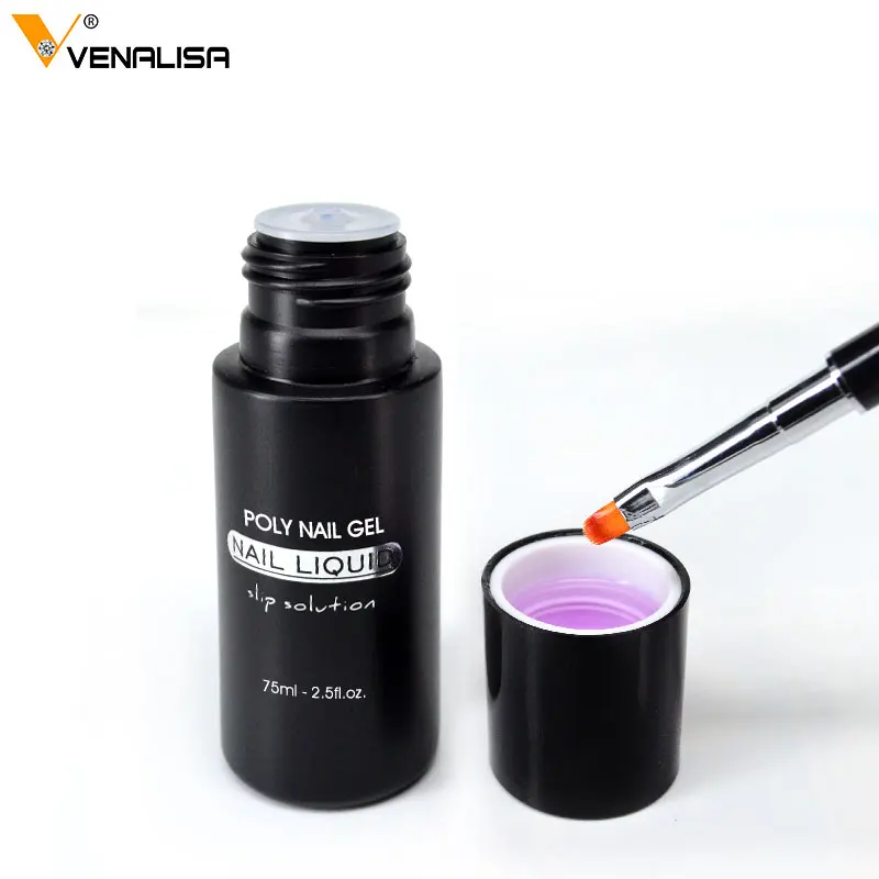 Nail Art DIY French Nail Extension Full Cover Acrylic Nails Jelly UV Gel Gum VENALISA Poly Nail Gel Slip Liquid Cleanser Remover 2