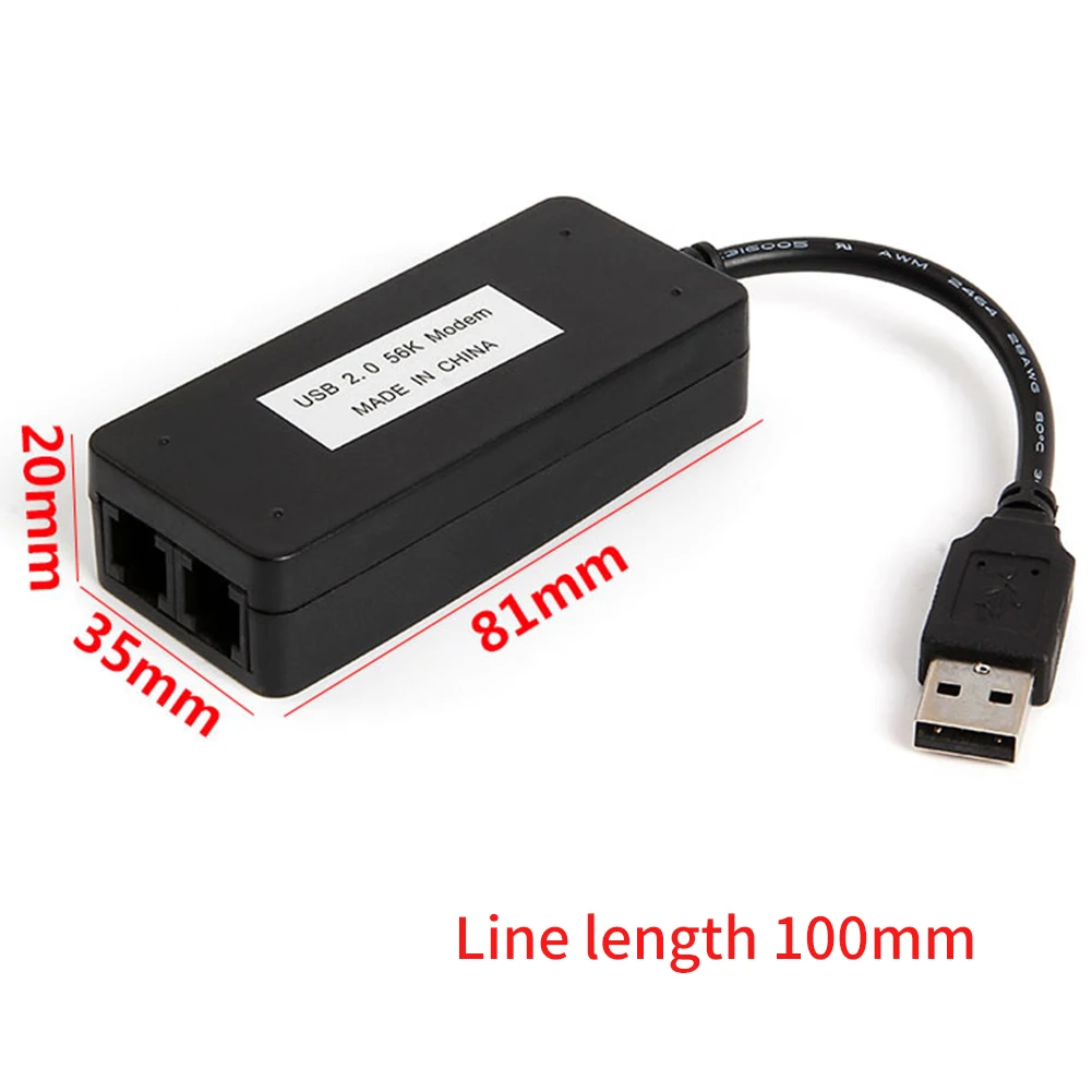 Модем кабель автоматическая загрузка Быстрый двухпортовый USB 2,0 портативный V.90 V.92 телефонный Факс сетевой адаптер 56K для Windows 98 XP