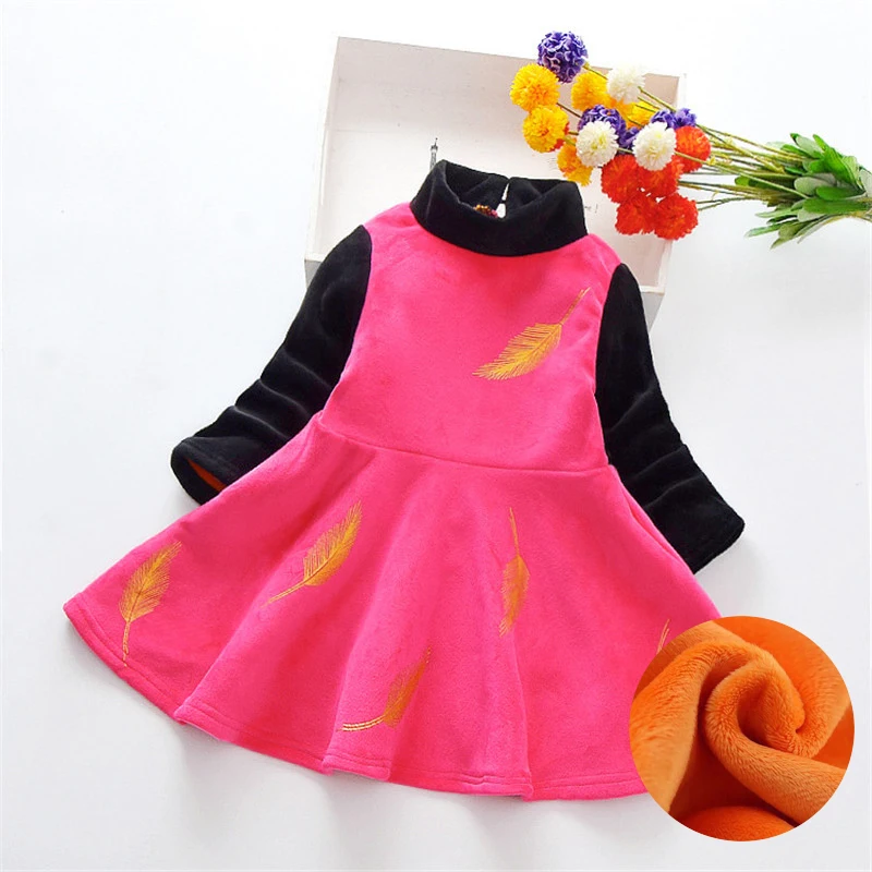 Платье принцессы для маленьких девочек осенне-зимнее детское клетчатое флисовое платье-пачка с длинными рукавами костюм для девочек Теплые наряды для 3, 4, 6, 8 лет