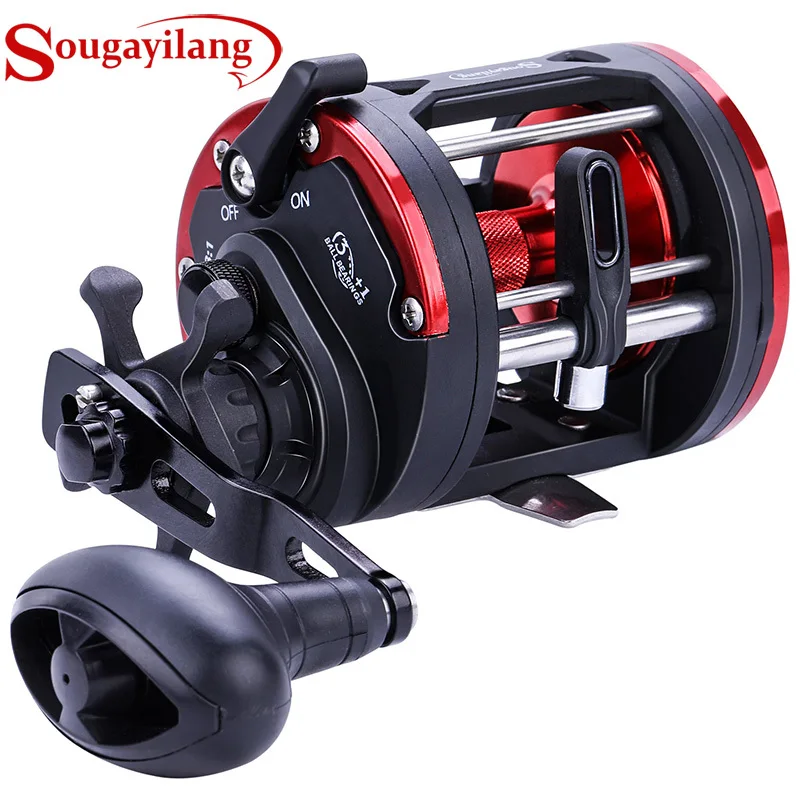Sougayilang DTR 30 Троллинговый барабан Рыболовные катушки 3 + 1 шарикоподшипник