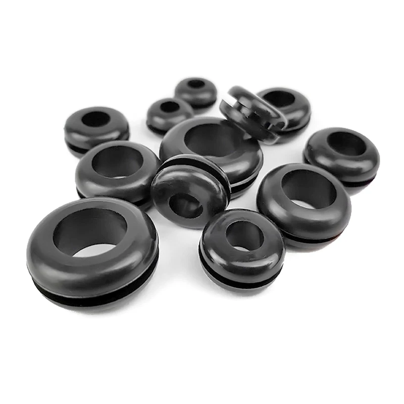 Rubber Grommet Kit Rubber Grommet Double-sided Protect Rubber Grommets Ring 4 5 6 8 9 10 12 14 16mm Non-toxic Odorless 10/50pcs