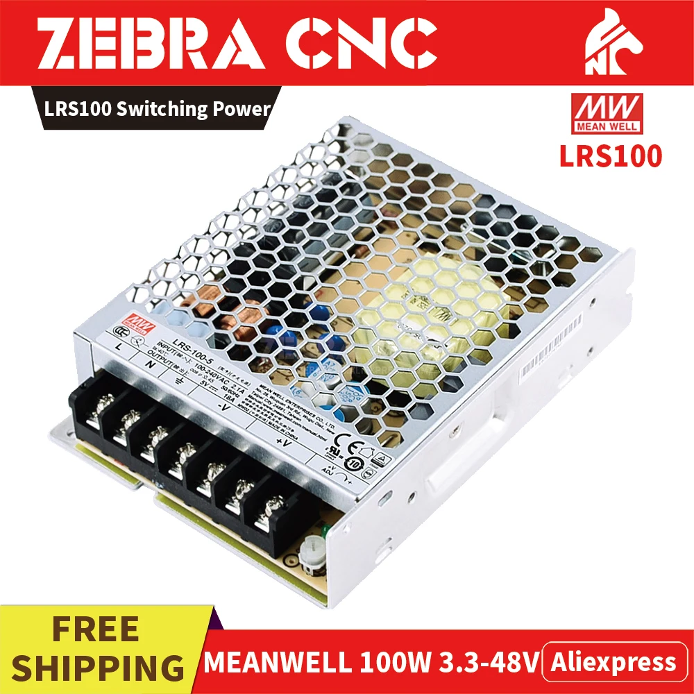

Meanwell LRS100 Switching Power Supply AC110 220V DC 3.3V 5V 12V 15V 24V 36V 48V Power LED Supply Adapter PSU CNC Switch Power