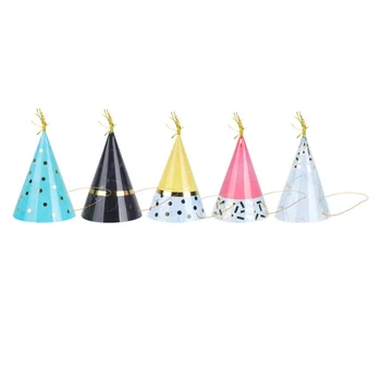 

10pcs Party Hat Chic Cute Stylish Fashion Creative Party Pointed Hat Novelty Cone Hat Paper Decorative Party Hat Birthday Party