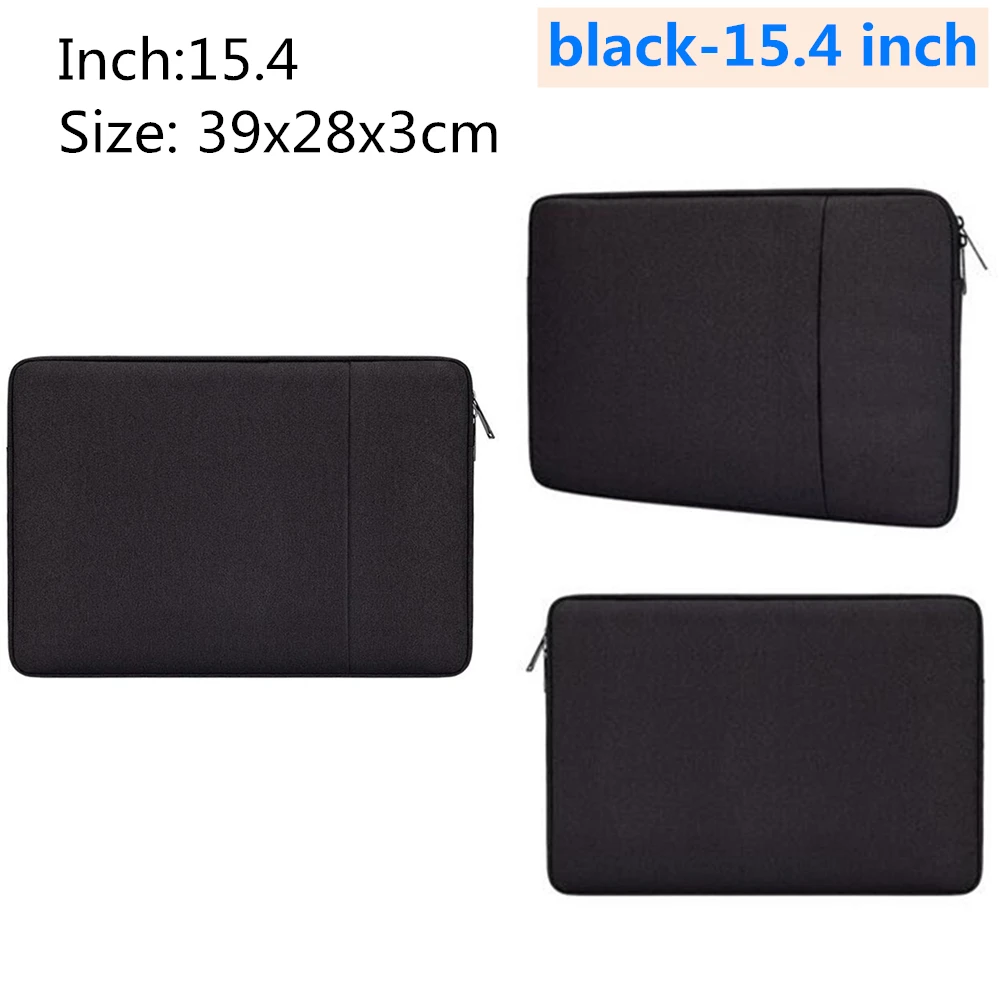 Водонепроницаемая сумка для ноутбука Macbook Air 13," 14,1" 15," 15,6" дюймов для мужчин и женщин, чехол для ноутбука, сумка для ноутбука, фетровый чехол для планшета - Цвет: black-15.4 inch