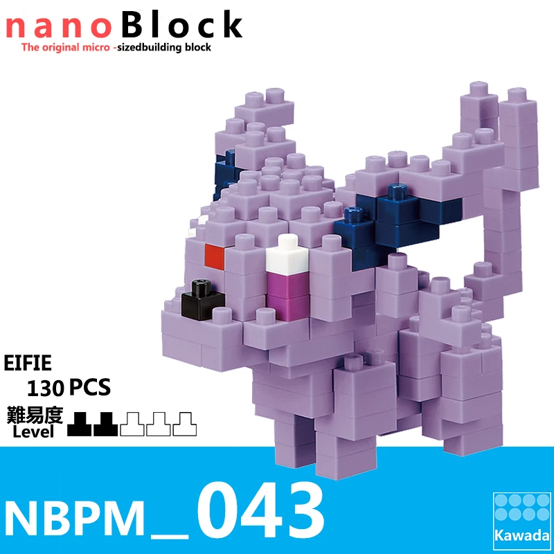 NANOBLOCK маленький зерновой миниатюрный Алмазный строительный блок для взрослых Строительная игрушка Покемон ESPEON NBPM 043