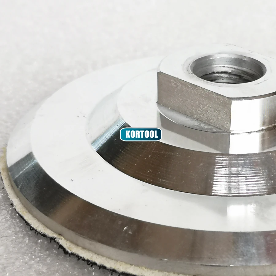 KORTOOL Aluminum Backer Pad For Diamond Polishing Pad Aluminum Based Backing Holder M14 5/8-11 Thread Angle Grinder