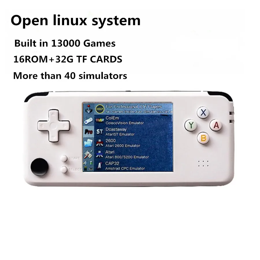 Золотой Retro Game Console Open Dual system Built in 13000 Games 40 Emulators 3.0 inch Portable Handheld Game Player Rocker controller - Цвет: Золотой