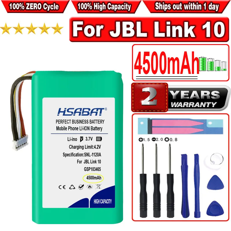 Аккумулятор HSABAT 4500 мАч GSP103465 для колонки JBL Link 10 Link10 |