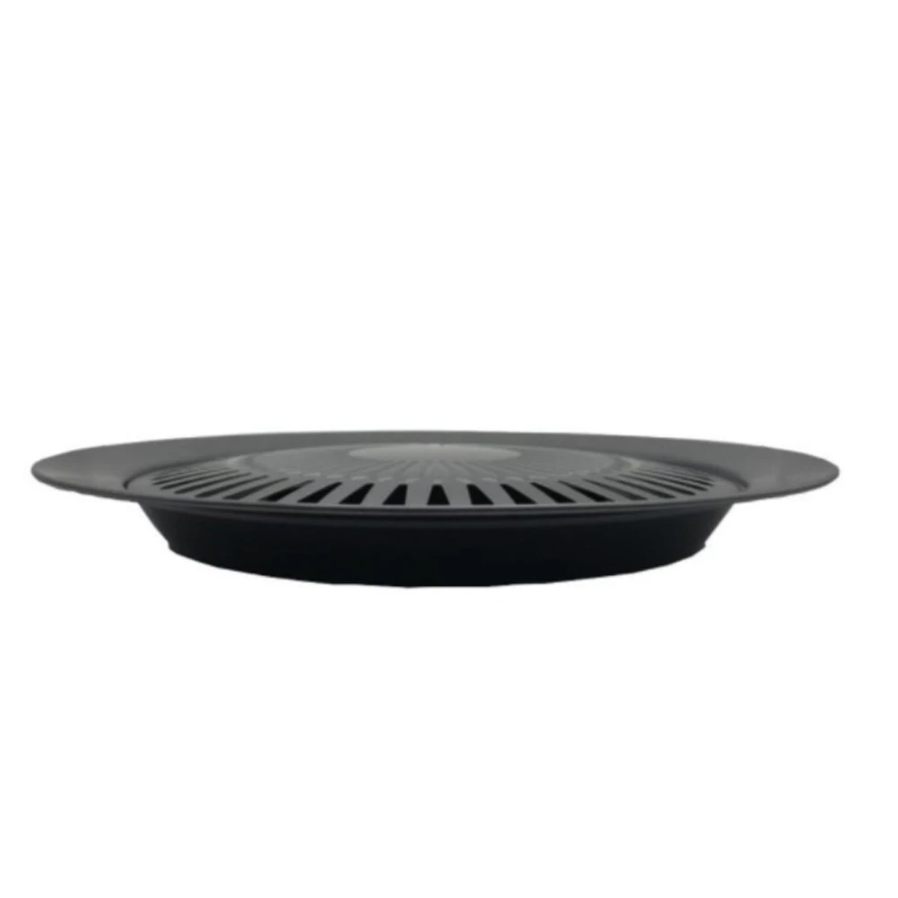 1pc Barbecue plate Round Iron Korean BBQ Grill Plate Outdoor Cassette Oven Grill Pan Round Nonstick Pan BBQ Tools