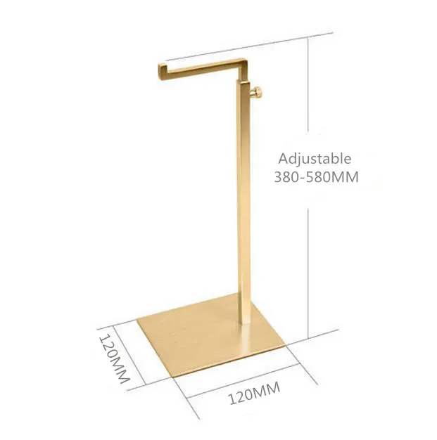Titanium gold Высокое качество, нержавеющая сталь, подставка для сумок, регулируемая, для мужчин/женщин, сумки для париков, держатель для галстука, стойка для магазина - Цвет: Titanium gold