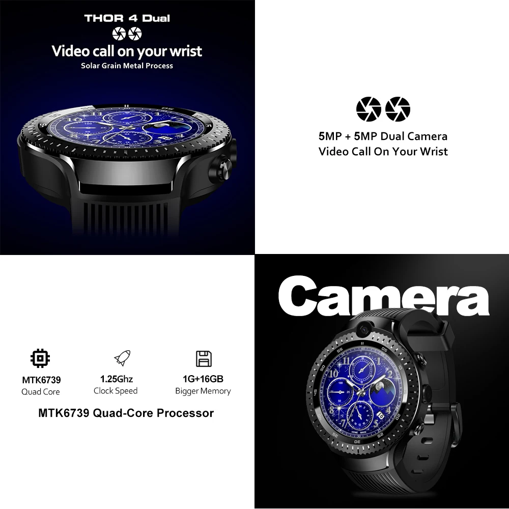 Смарт-часы Zeblaze THOR Pro/THOR 4 PRO/Dual/THOR 5, Nano SIM, Wi-Fi, BT4.0, часы, Смарт-часы с сердечным ритмом, спортивные умные часы