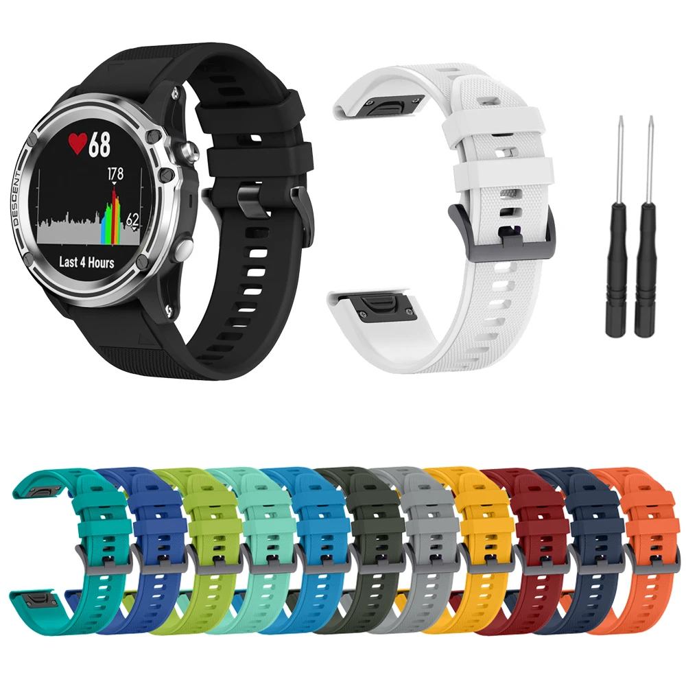 

For Garmin Fenix5S / 5S Plus / Fenix6S Strap 20mm Silicone Quick Release Watch Strap Replacement Watch Band For Garmin Bracelet