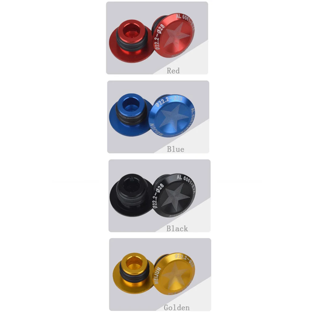 2 Pack Bicycle Handlebar End Caps for Mountain Bike Road Bike Cycling Riding - Select Colors