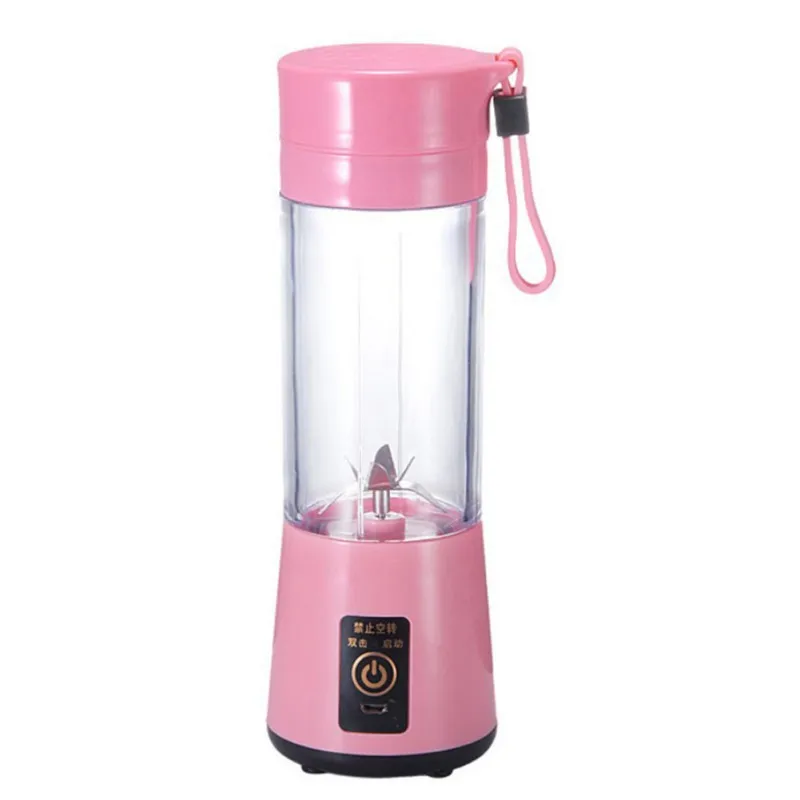 6 Blades Mini Portable USB Electric Fruit Juicer Rechargeable USB Blender Sports Bottle Juice Cup With Charging Cable 1