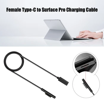 

Type C Female PD Cable Computer 20cm Set Household Accessories for Microsoft Surface Pro 7/6/5/4/3 Fast Charge Cord