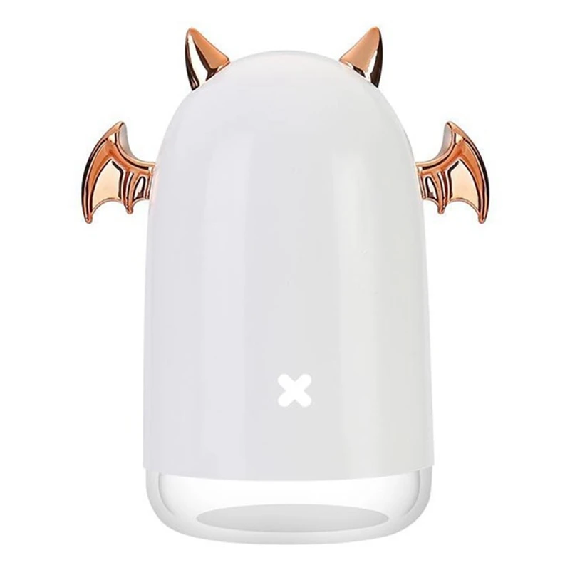 230Ml Ultrasonic Air Humidifier Little Devil Usb Aroma Essential Oil Diffuser for Home Car Mist Maker Color Led Lamp