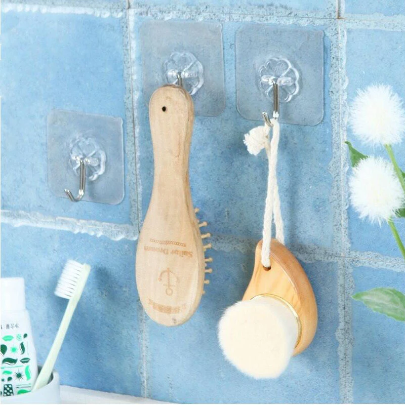 

Hangers Wall Hooks Bathroom Accessories 5 PCS PVC Kitchen Vacuum Sucker Window Economic Iron Hook Strong