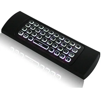 

172*52*19MM Air mouse keyboard 10 meters Plastic+Silicone Black Backlit