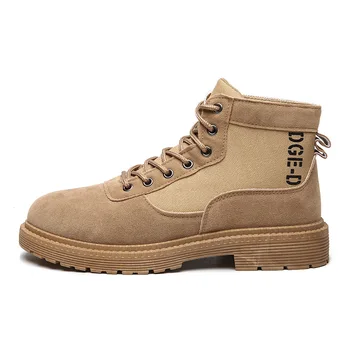 

Winter Men Canvas Shoes Casual High Top Military Tactical Boots Men Outdoor Fashion Suede Leather Mens Boots Zapatos De Hombre