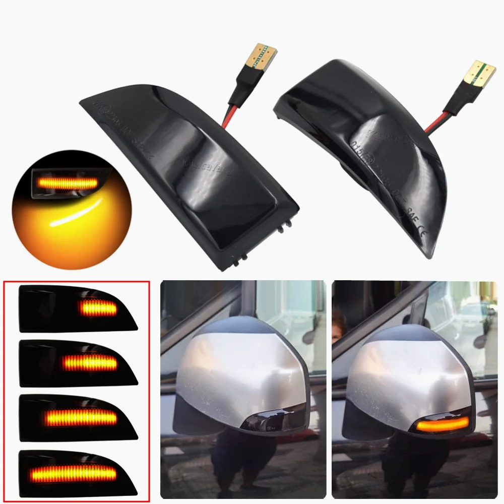  pclele Rétroviseur se tourner vers Lampe Pour Megane 3 MK3  2008-2016 Voiture Dynamique Miroir Clignotant Clignotant LED (Couleur :  Crystal)