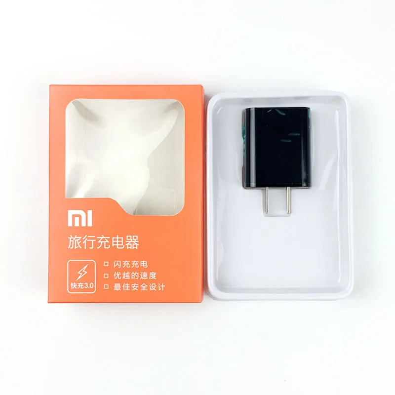 Оригинальное быстрое зарядное устройство Xiao mi QC 3,0 адаптер быстрой зарядки usb type C кабель для mi a1 a2 5 5S 6 8 9 t mi x 2 3 redmi note 7 k20 pro - Тип штекера: US charger