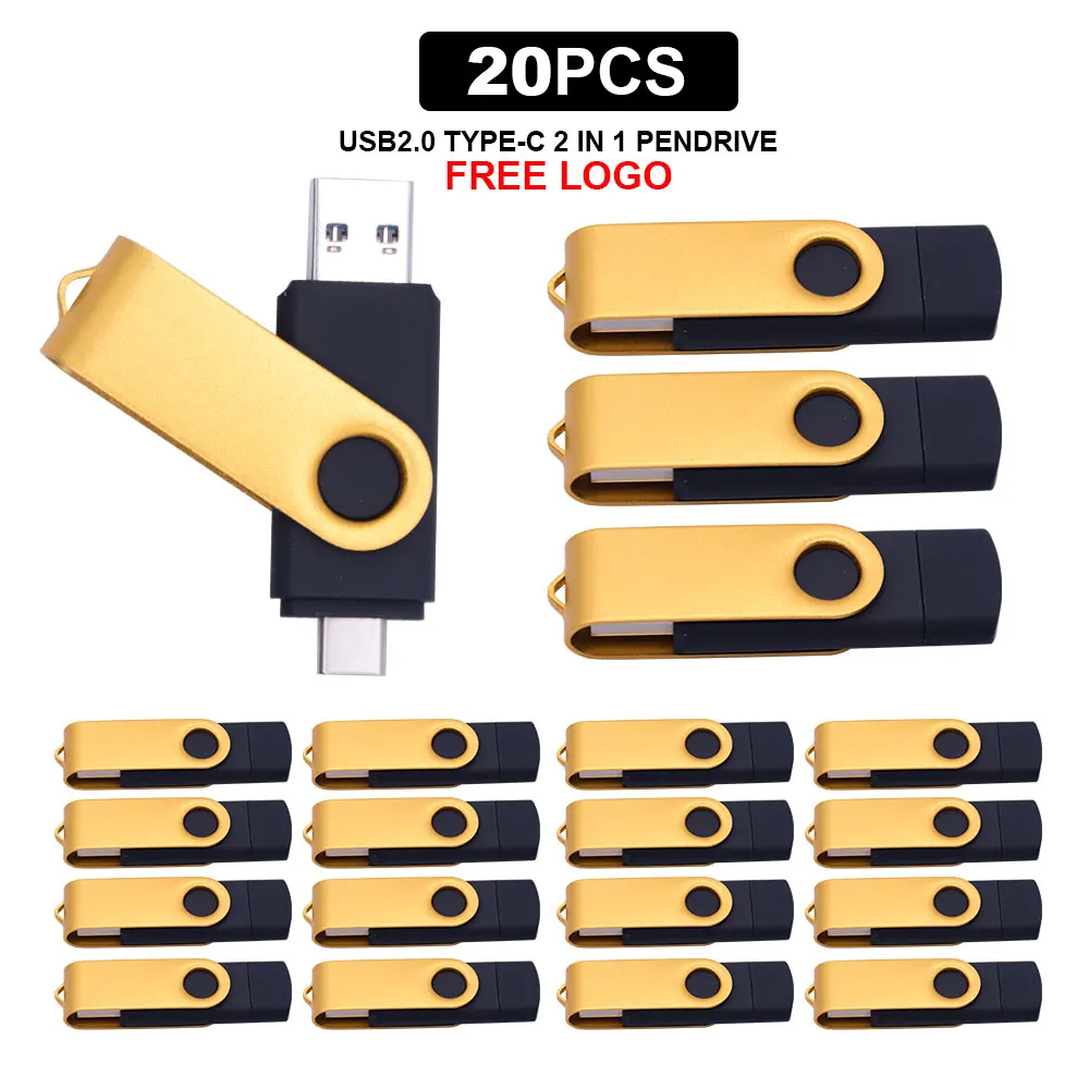 20 шт./лот новый высокоскоростной флеш накопитель USB 3 0 типа C 512 256 128 64 32 16 ГБ OTG карта