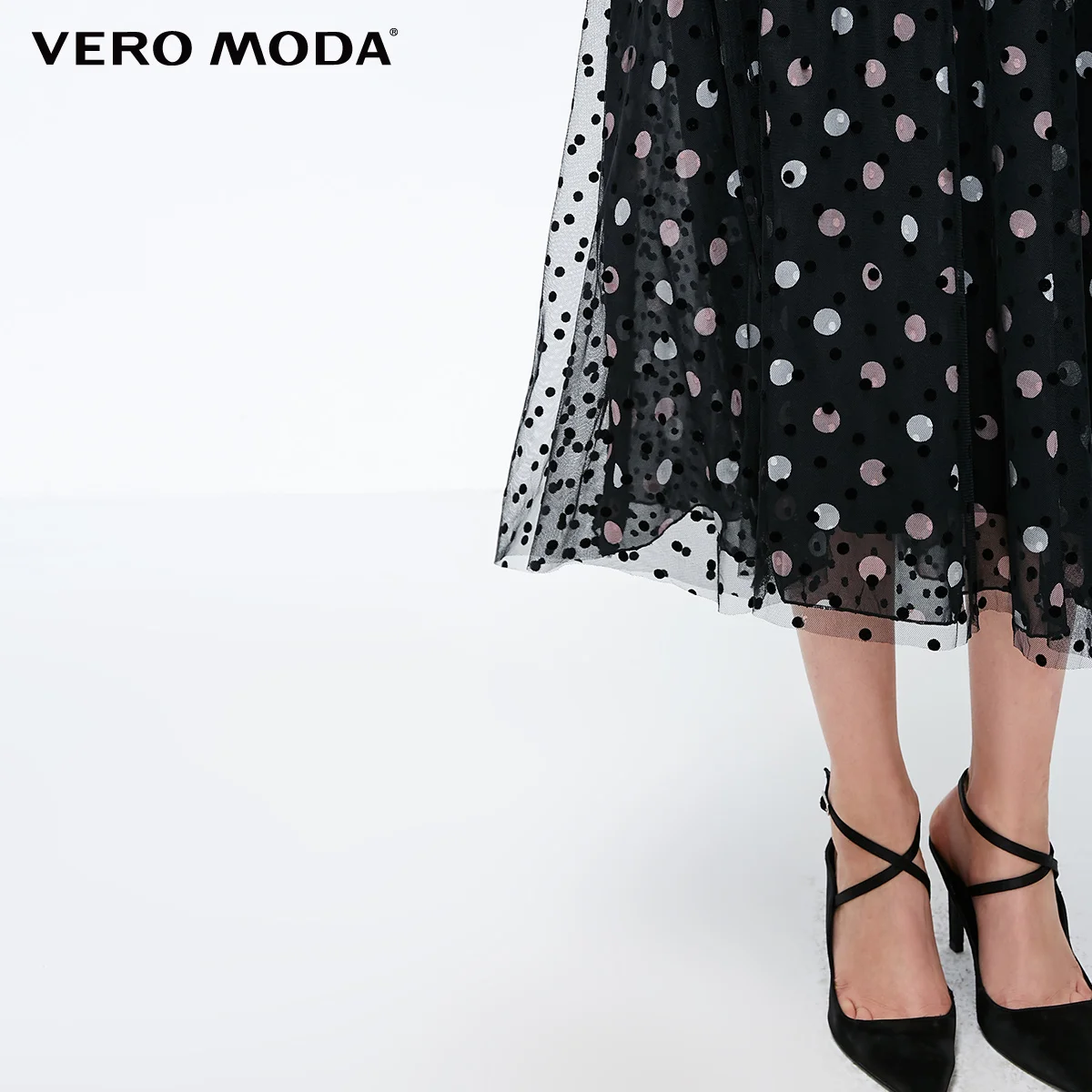 Vero Moda женские вечерние платья средней длины в горошек | 319146508
