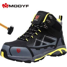MODYF/Мужская Рабочая защитная обувь со стальным носком; Легкие Дышащие анти-разбивающиеся антипрокольные антистатические защитные ботинки